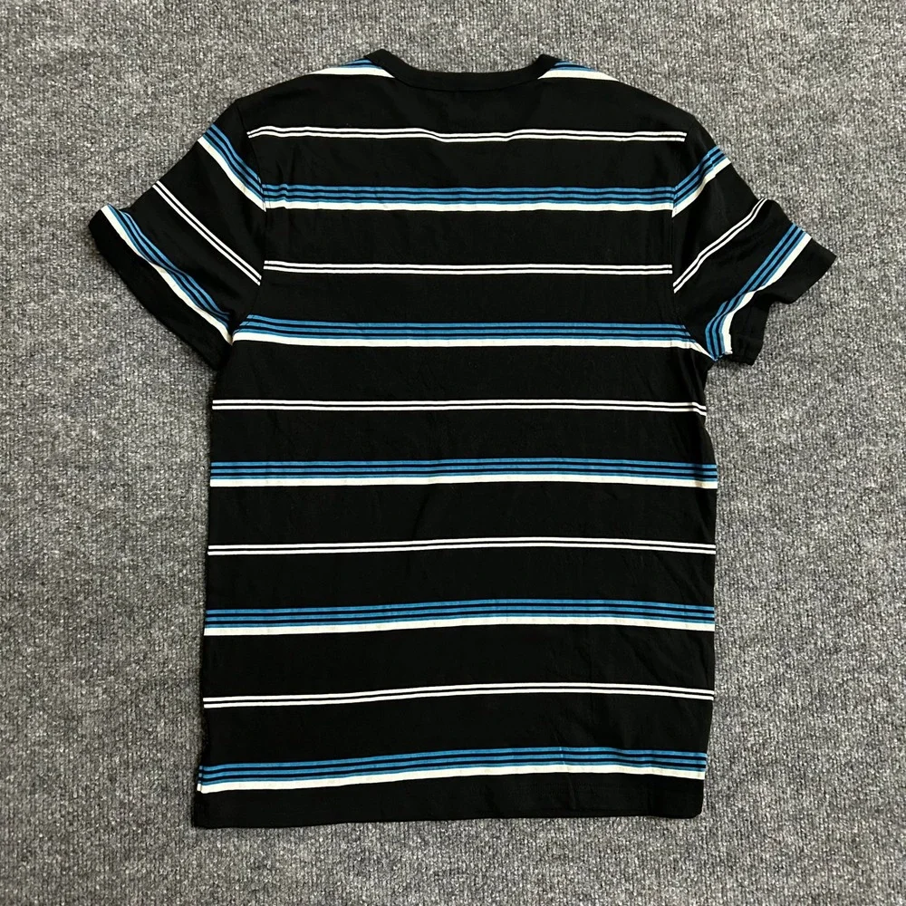 Champion T-Shirt Mens Size S Black Blue White Striped Crewneck Athletic New - Picture 5 of 6
